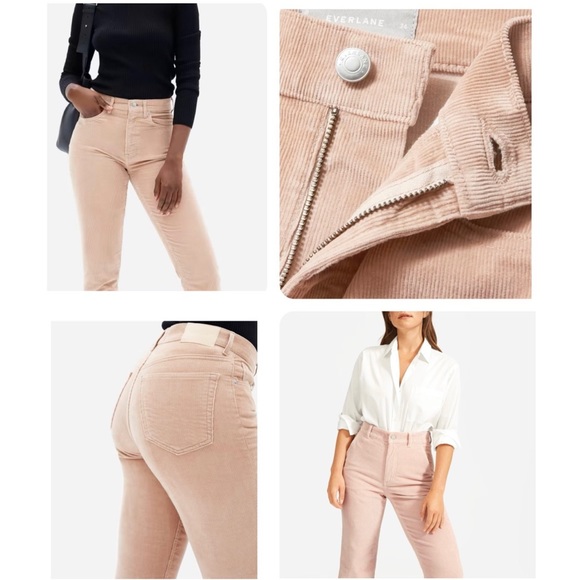 Everlane Baby Cord The Cheeky Straight Regular Corduroy Pants Petal Pink Size 30 - Picture 7 of 16